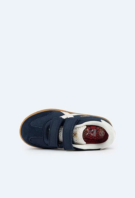 Zapatillas Munich marino con aspa blanca