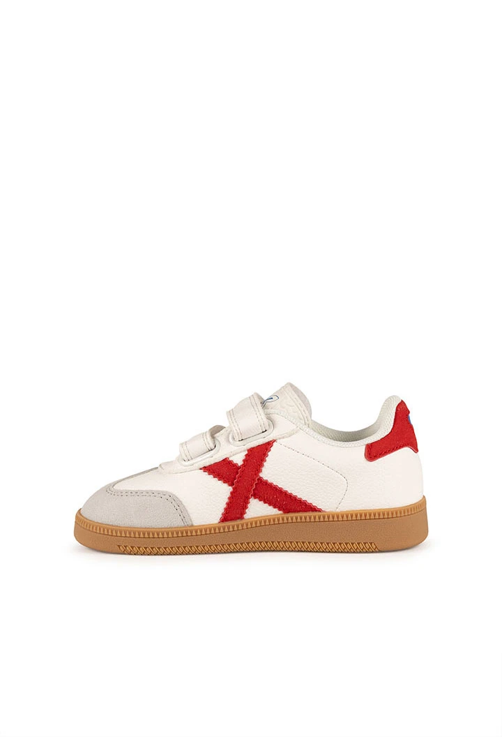 Zapatillas Munich blancas con aspa roja