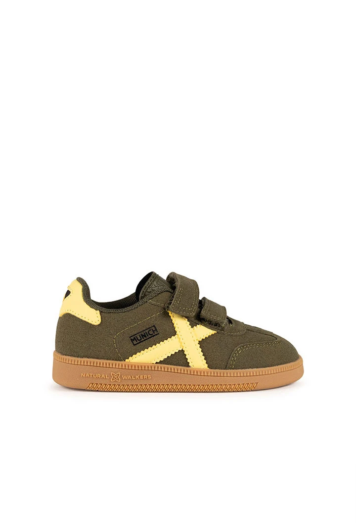 Zapatillas Munich kaki con aspa amarilla