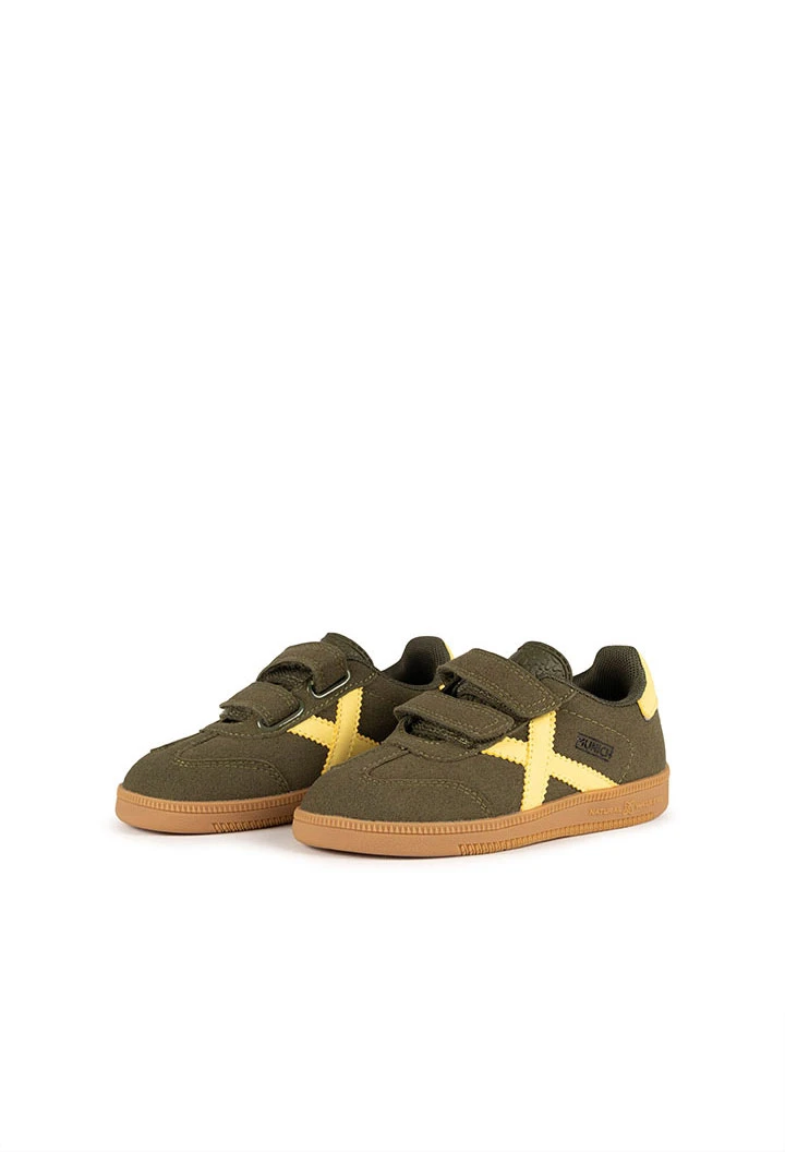 Zapatillas Munich kaki con aspa amarilla