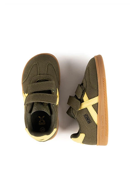 Zapatillas Munich kaki con aspa amarilla