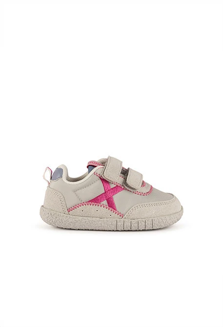 Scarpe Munich Bianche con X Fucsia