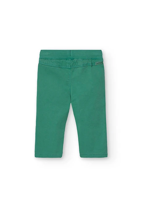 Pantalon basique élastique pour bébé garçon en vert