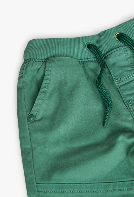 Pantalon basique élastique pour bébé garçon en vert