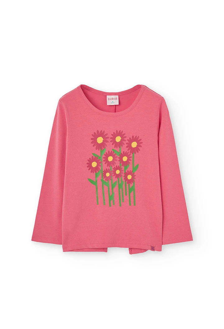 Camisola de malha elástica para menina cor morangos