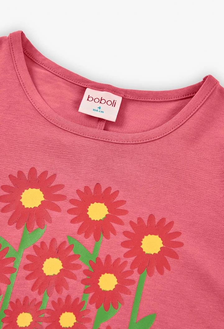 Camisola de malha elástica para menina cor morangos