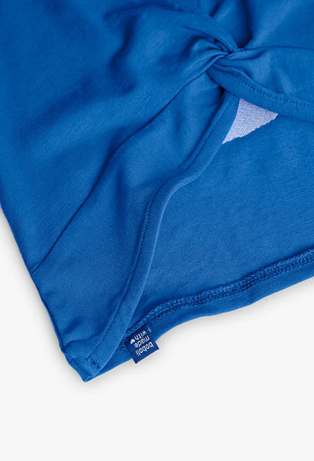 Canotta a maglia per bambina in blu