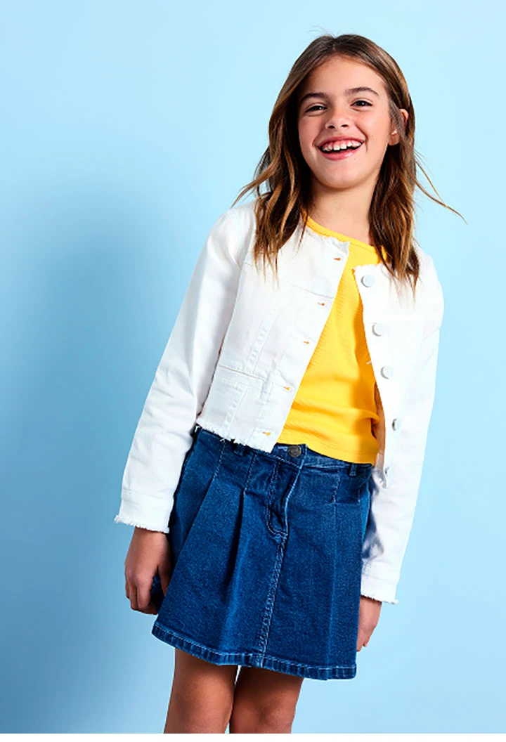 Elastischer Jeansrock-Shorts für Mädchen in Blau