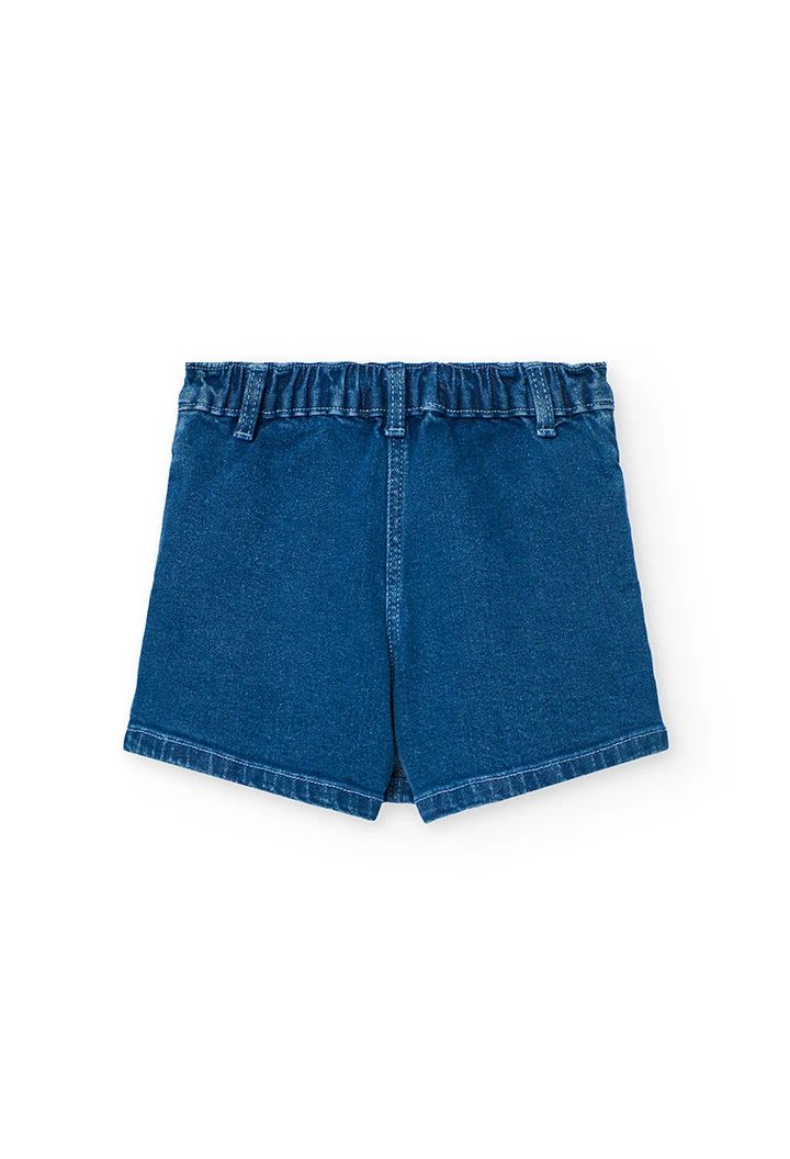 Elastischer Jeansrock-Shorts für Mädchen in Blau