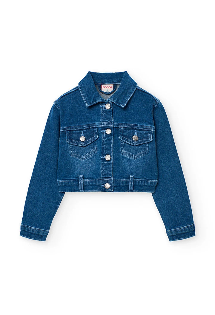 Giacca di jeans per bambina in blu