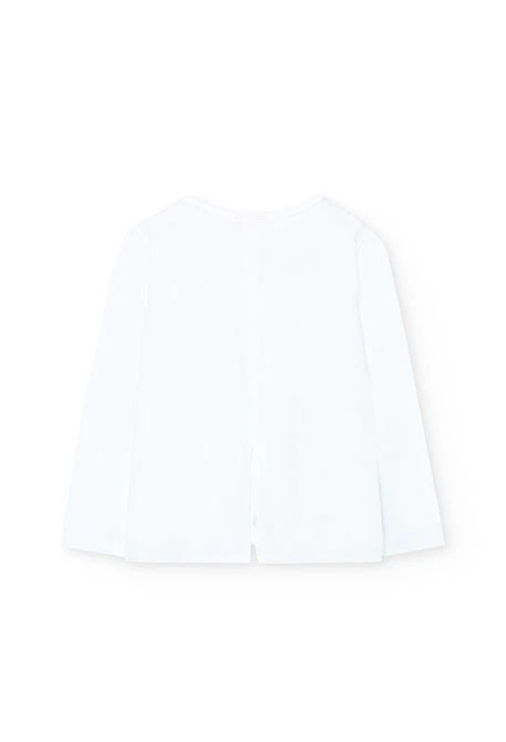 Camiseta niña punto blanco con estampado