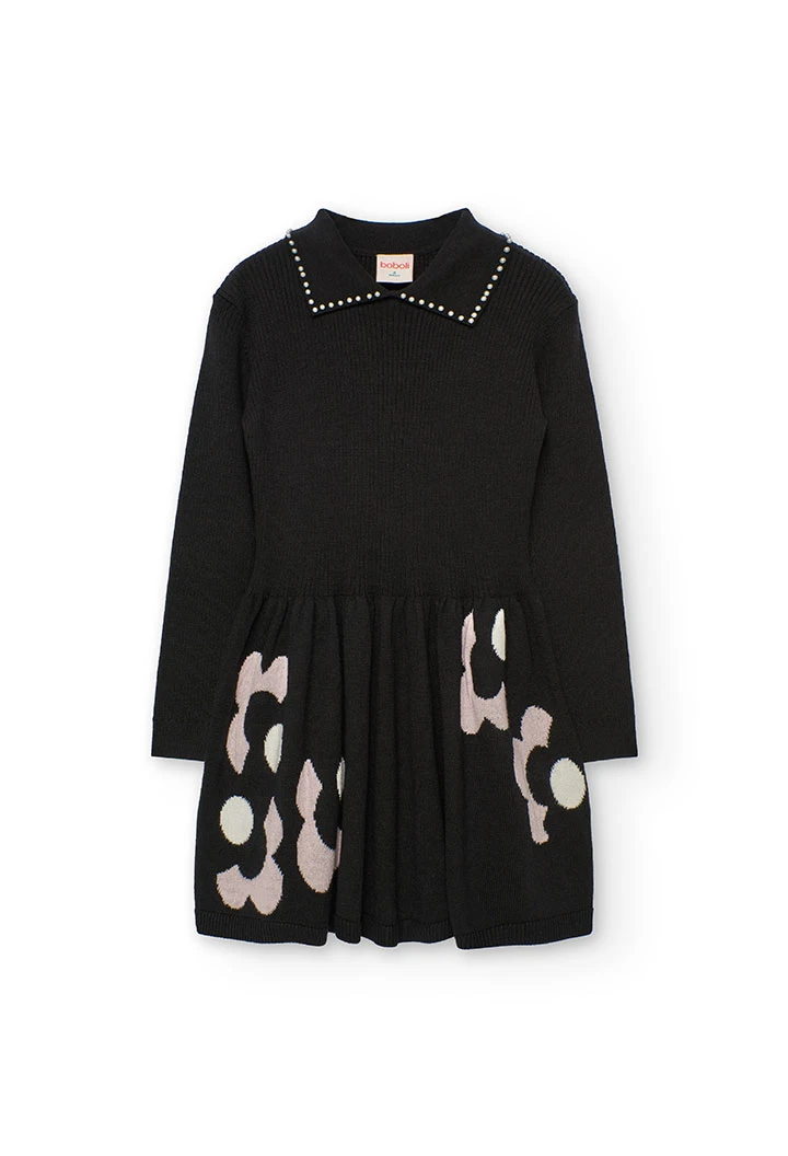 Schwarzes Blumenkleid