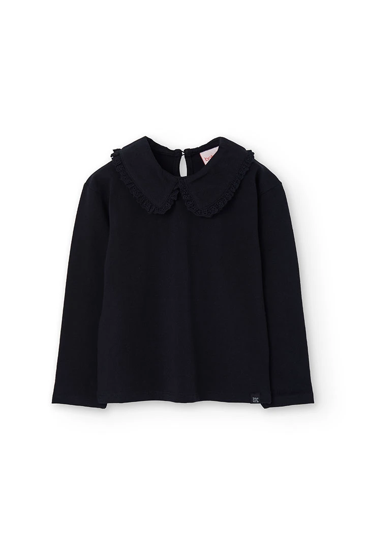 Camisola menina de malha preta