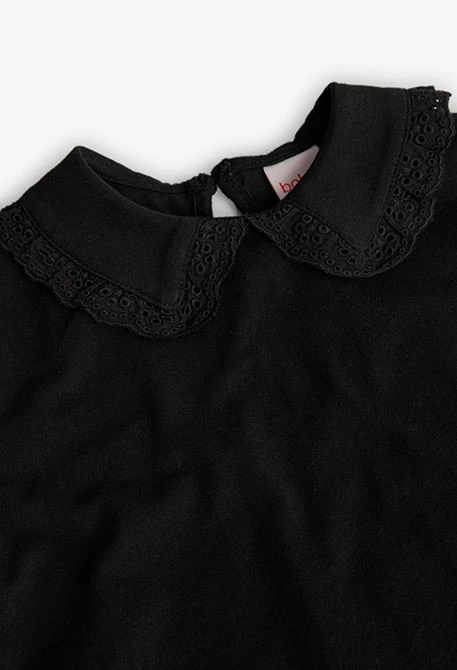 Camiseta niña de punto negro
