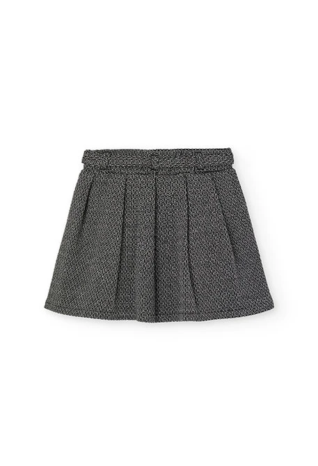 Black knitted skirt