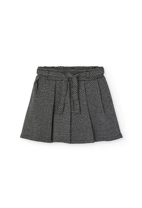 Schwarzer Strickrock