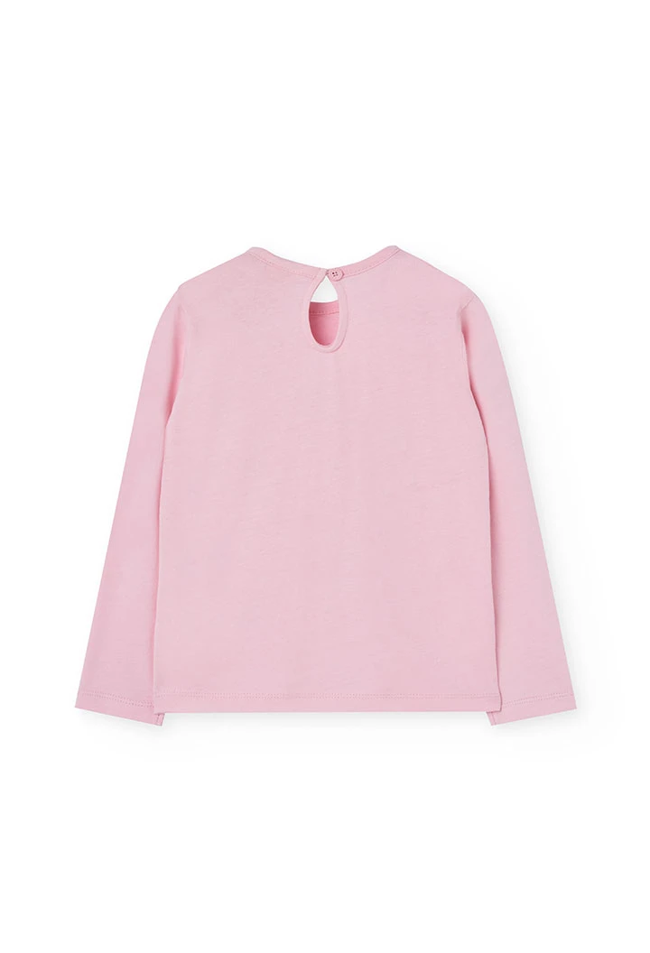 T-shirt fille rose noeuds