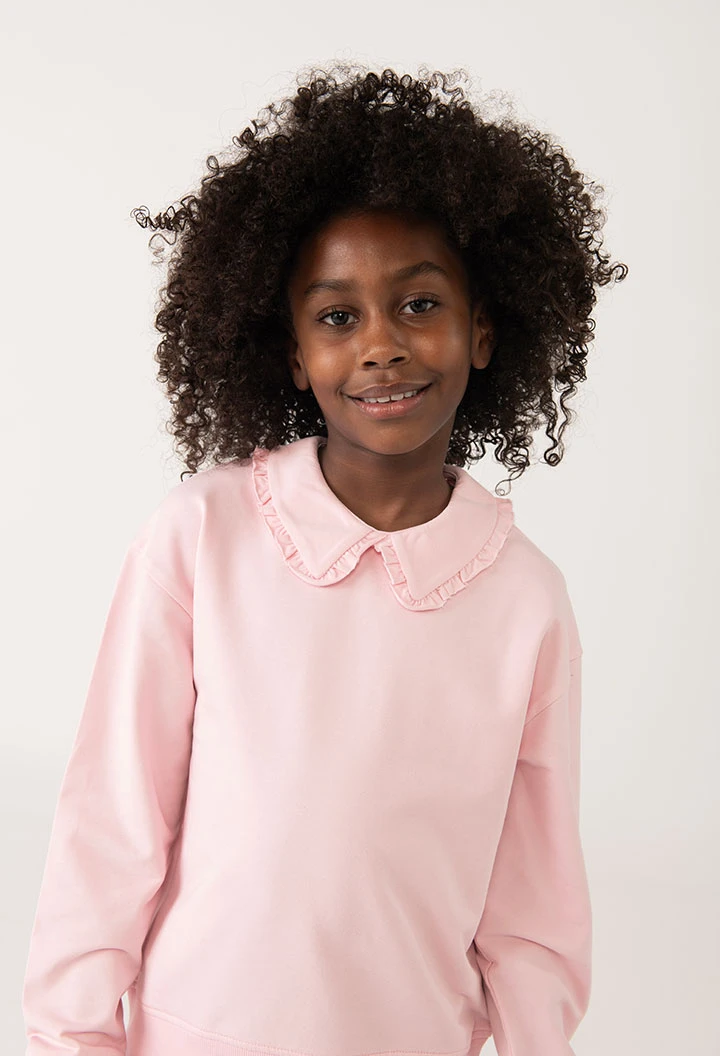 Rosa Sweatshirt aus Frottee