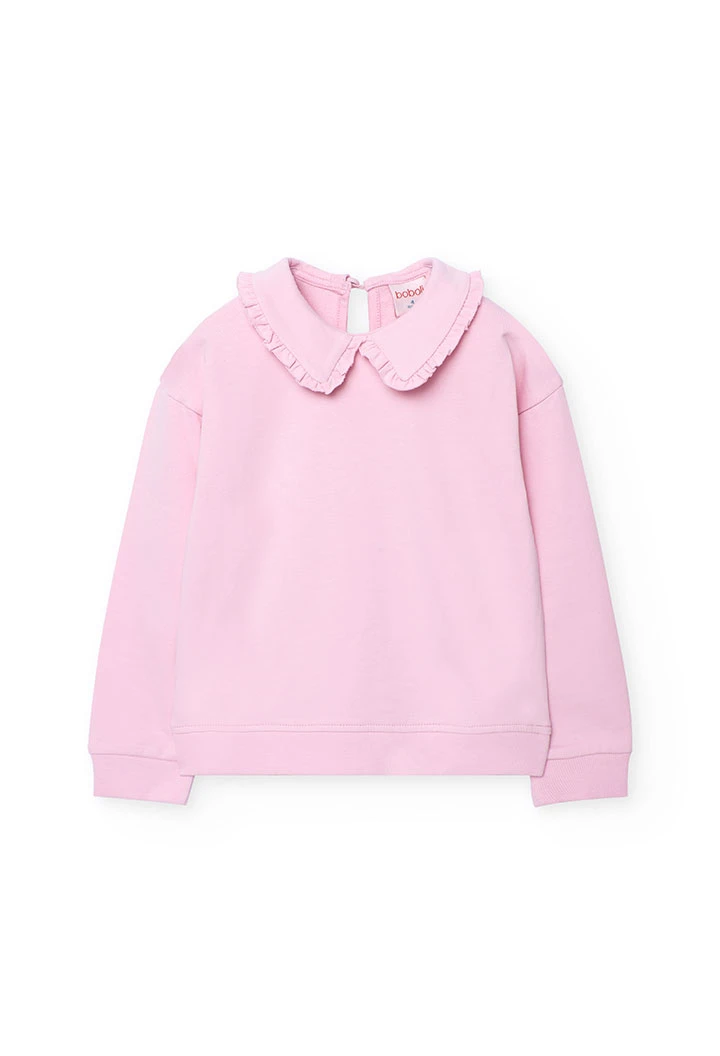 Rosa Sweatshirt aus Frottee