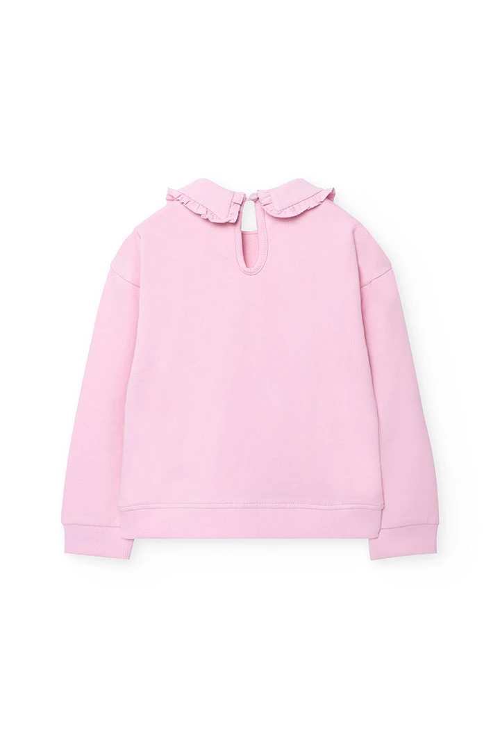 Rosa Sweatshirt aus Frottee