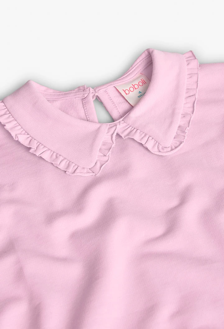 Rosa Sweatshirt aus Frottee