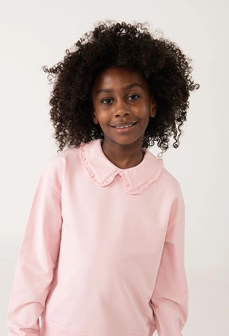 Sudadera de felpa rosa