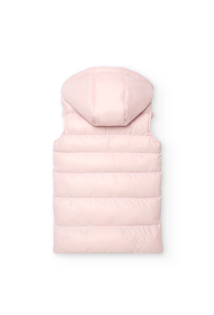 Pink technical knit girl´s vest