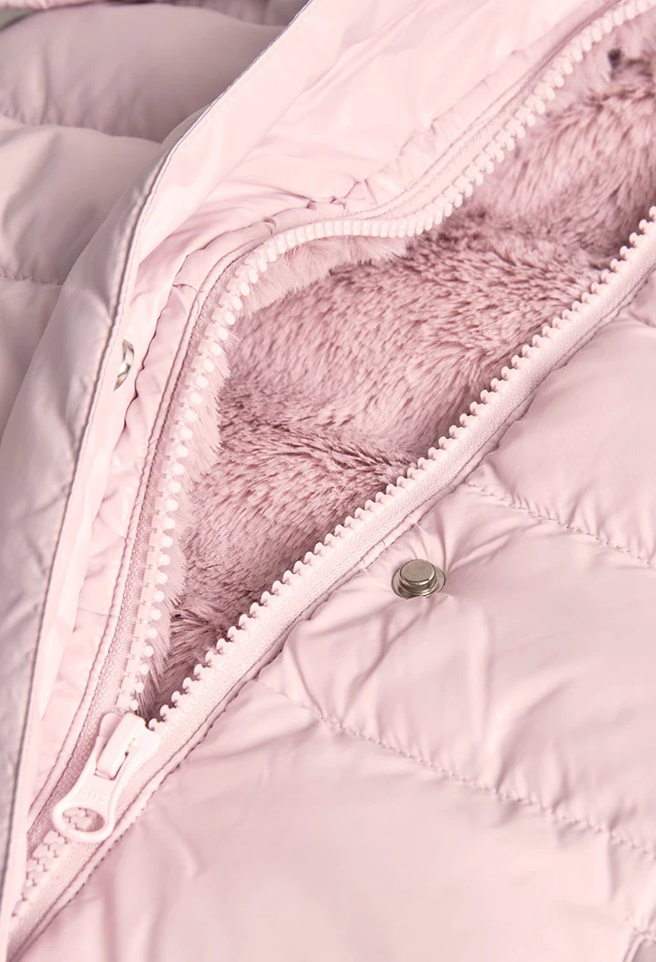 Chaleco niña tejido técnico rosa