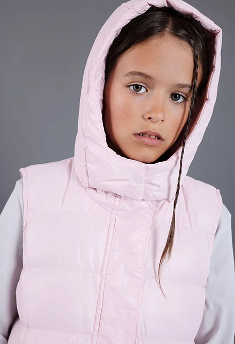 Armilla nena teixit tècnic rosa