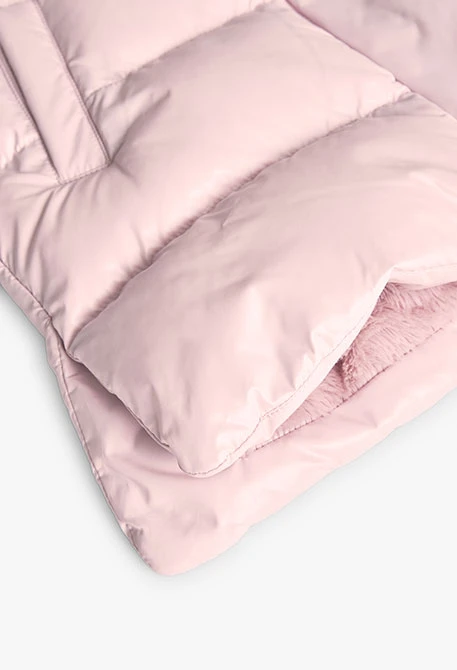 Gilet bambina in tessuto tecnico rosa