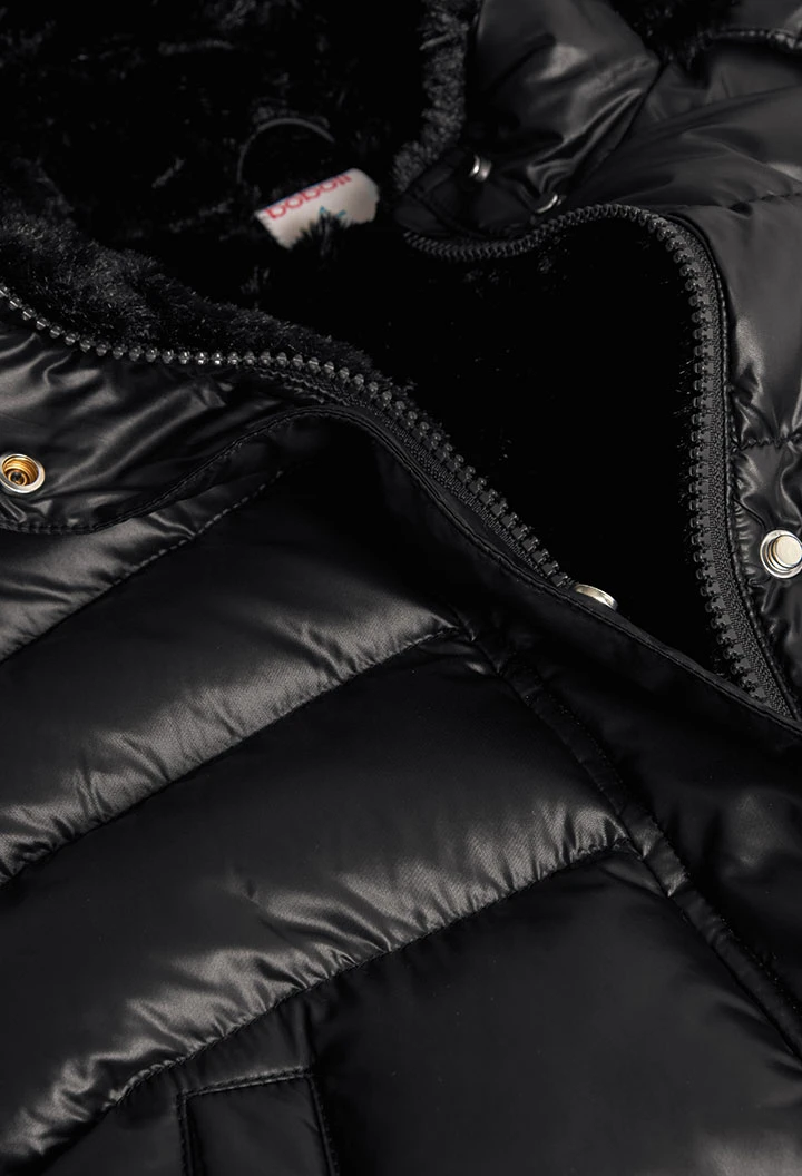 Gilet fille tissu technique noir