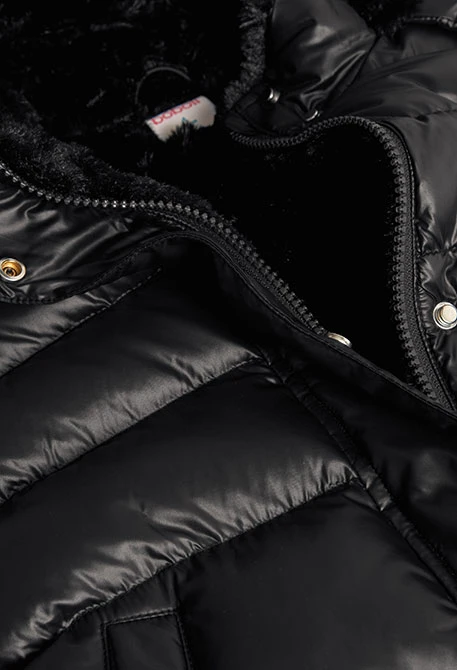 Gilet bambina tessuto tecnico nero