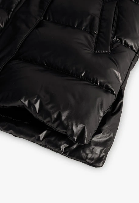 Gilet fille tissu technique noir