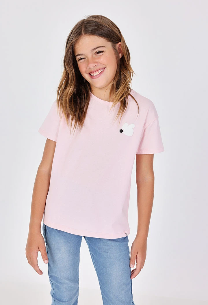 T-shirt fille rose