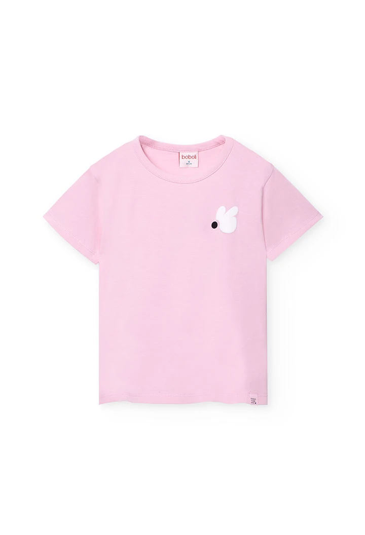 T-shirt fille rose