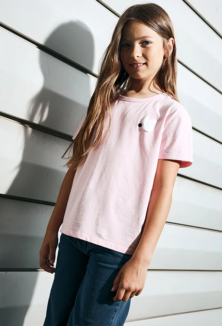 T-shirt fille rose
