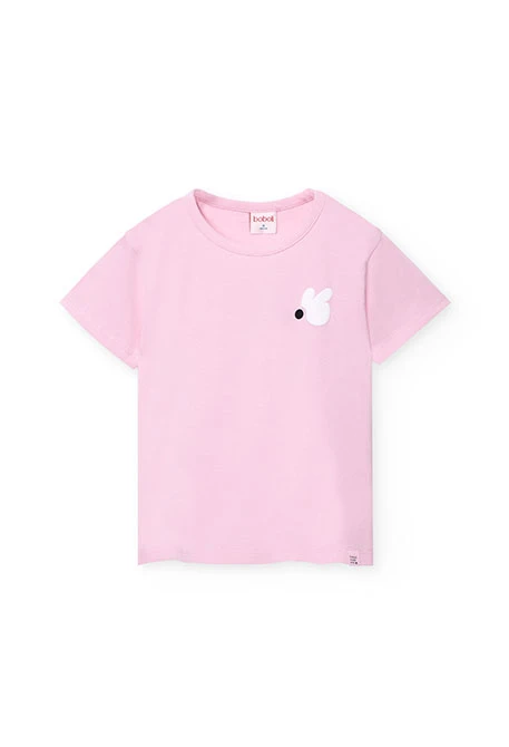 T-shirt fille rose