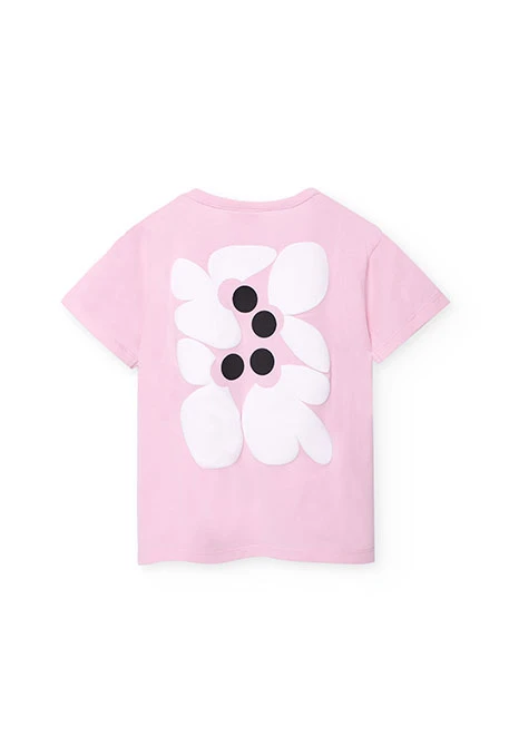 T-shirt fille rose