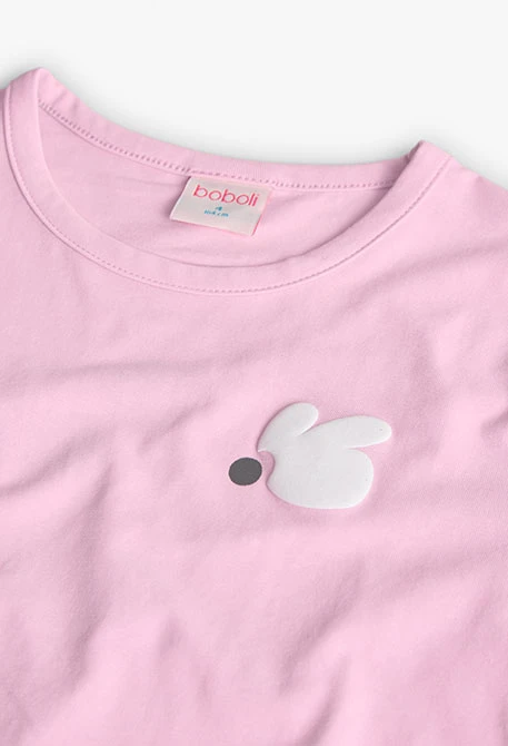 T-shirt fille rose