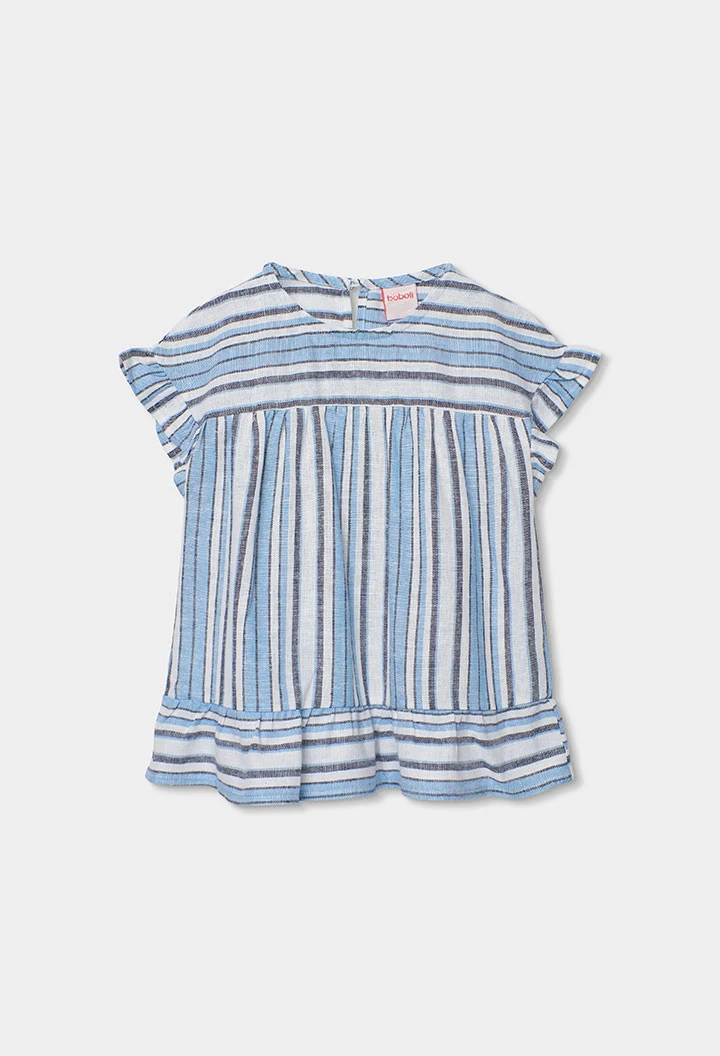 Girl?s striped linen blouse