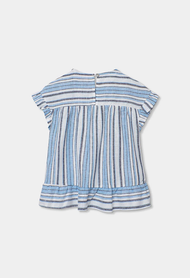 Blusa menina linho riscas