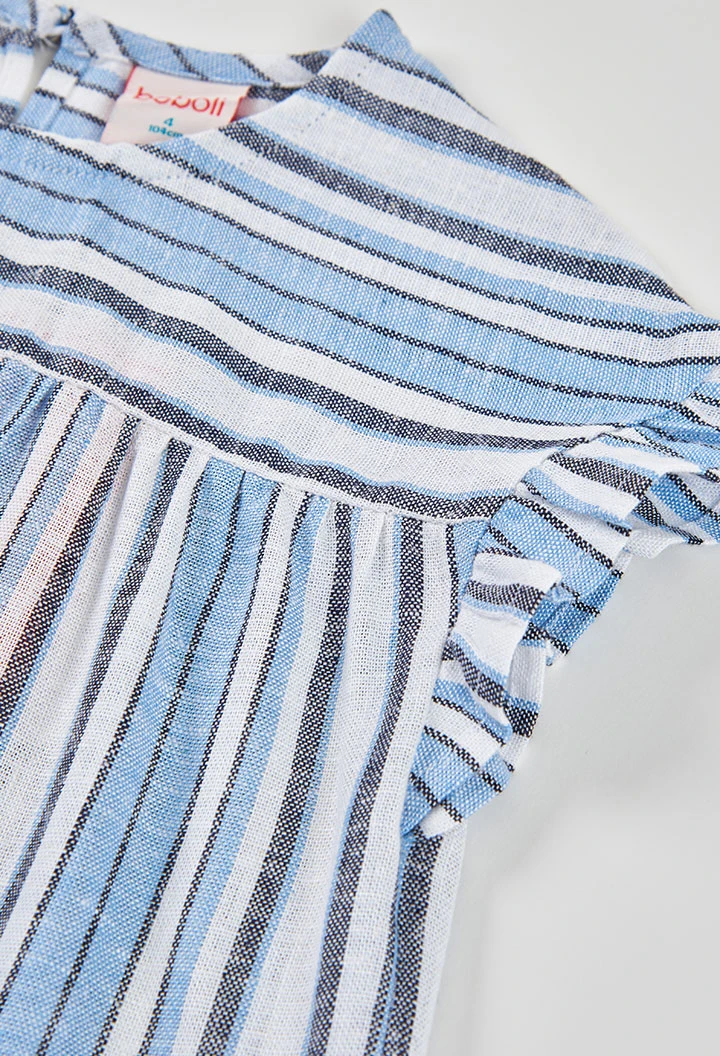 Girl?s striped linen blouse