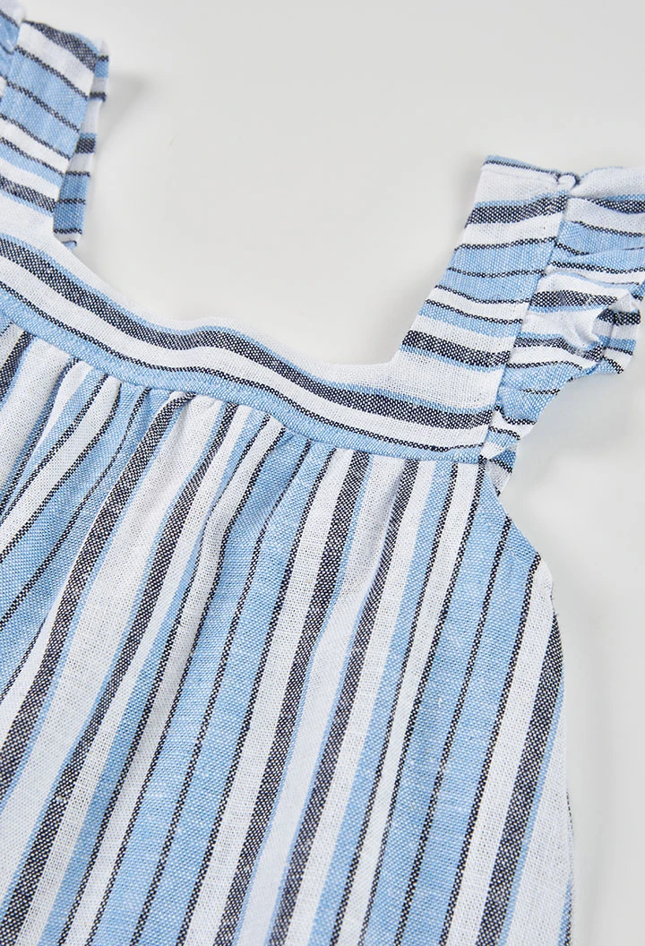 Gestreiftes Leinenkleid