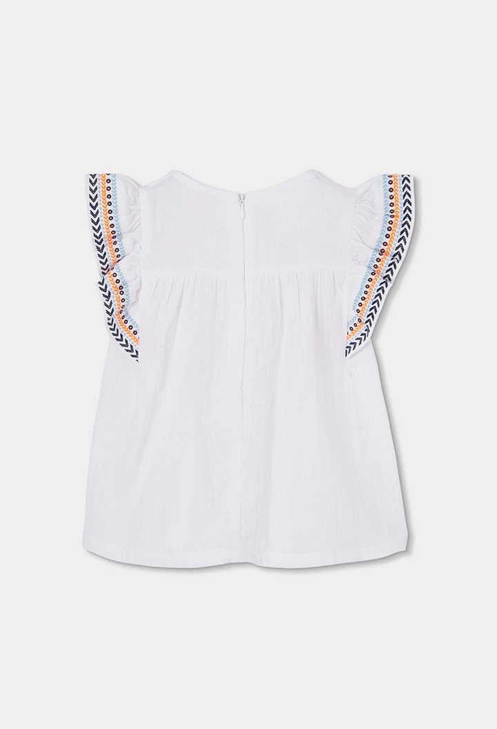 Blusa de niña blanco