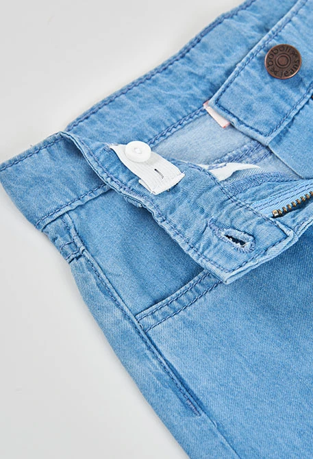 Mädchenhose Denim in Bleach-Farbe