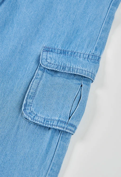 Girl?s bleach colour denim trousers