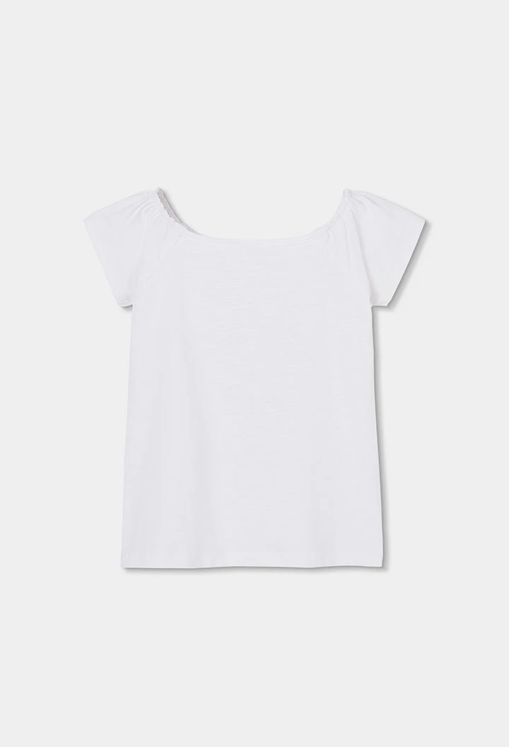 T-shirt fille coton blanc