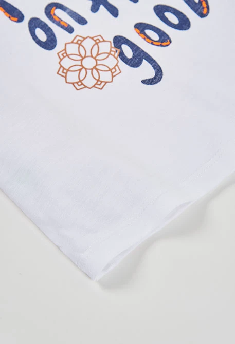 Camiseta niña algodón blanco