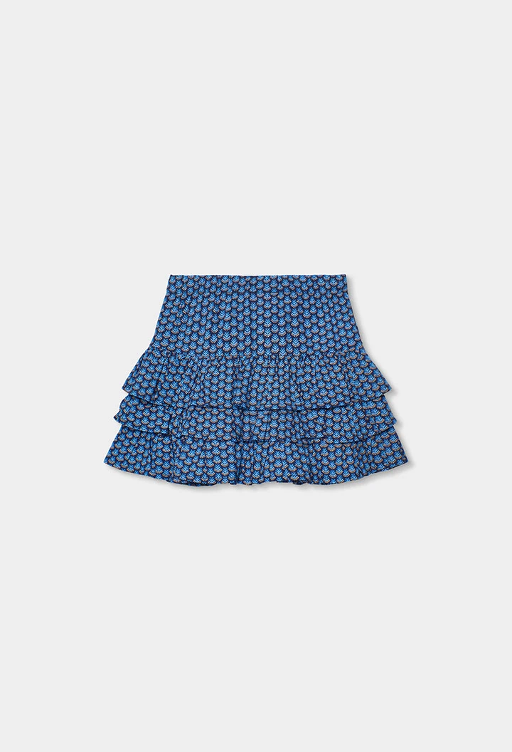 Blauer Rock mit Muster