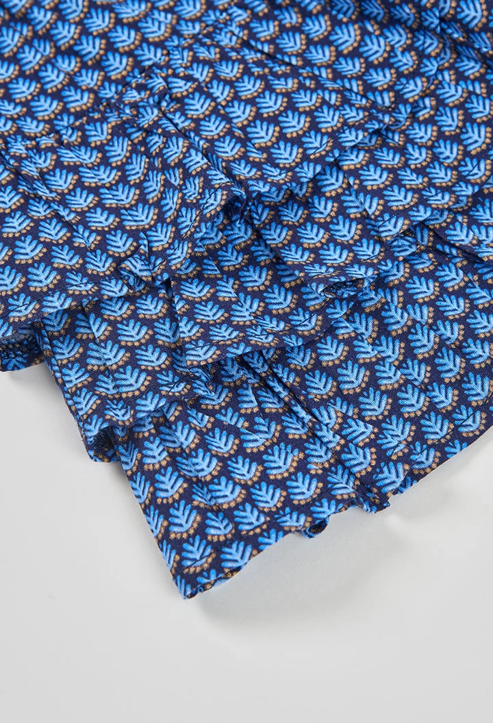 Falda estampado azul